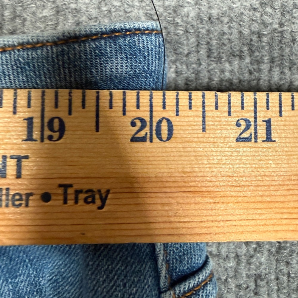 New LOGO by Lori Goldstein Plus Size 20W Tall Jeans Indigo Seamed Cropped Pocket - Picture 7 of 10